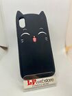 COVER in MORBIDO SILICONE PER IPHONE X / XS CUSTODIA GATTO GATTINO CON ORECCHIE