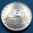 REPUBBLICA ITALIANA MONETA 500 LIRE 1966 CARAVELLE IN ARGENTO