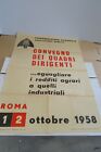 manifesto politico poster coltivatori diretti trattore Roma 1958