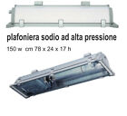 plafoniera alluminio con lampada sodio alta pressione 150W