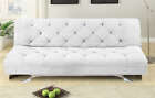 Divano sofa letto 195x115 bianco in microfibra reclinabile salotto soggiorno|das