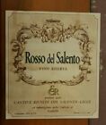 etichetta vino rosso del salento lecce 1967