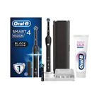 Oral-B Spazzolino Elettrico Ricaricabile Smart 4 4500 Crossaction, Nero, 3 Modal