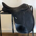 17 1/2” Wintec Pro Black Dressage Saddle Short Leather Billets Adjustable