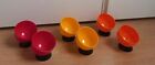 Vintage Modernariato Set 6 Ciotole coppette Bicchieri Sfera Plastica Space Age