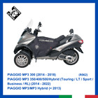 Telo coprigambe termoscudo TUCANO per scooter PIAGGIO MP3 300 500 impermeabile