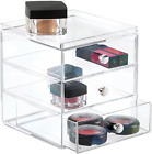 Idesign Porta Trucchi Con 3 Cassetti, Mini Cassettiera per Make Up, Cosmetici E