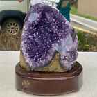 5.24LB  Natural Uruguayan Amethyst Quartz CaveGeode Crystal+base