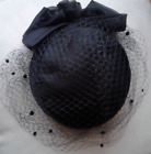 Cappello Donna Nero con rose e veletta