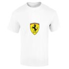 t-shirt bianca con Logo Ferrari taglie S  M  L  XL  2XL  3XL