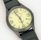 VTG RARE GLYCINE INCURSORE AUTOMATIC 100M DATE 3821 BLACK CASE CREAM DIAL RUNS