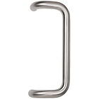 Maniglione Acciaio Inox Satinato Curvo per Porta Portone Interasse 350mm 3B30