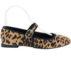 Scarpe ciabatte ballerine friulane donna ragazza cinturino Mary Jane, animalier