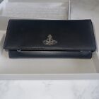 VIVIENNE WESTWOOD Debbie Leather Foldover Purse Silver Hardwear