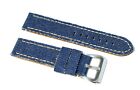 Cinturino per orologio blu tessuto jeans vintage cordura pelle ansa 18mm watch