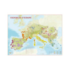 Vineyards of Europe wall / poster map wine regions