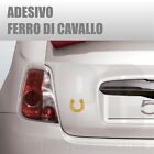 6 adesivi ferro di cavallo sticker portafortuna per auto casco vetri carrozzeria