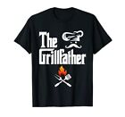 The Grillfather BBQ Grill & Smoker Graphic Tees Barbecue Dad (a5W)