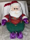 14" Vintage Yankee Candle Company Animated Santa Clause Christmas Holiday Plush