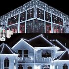 Luci Natale Esterno Cascata, 9M 360 LED con Telecomando,TIMER 8 MODALITA