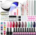 Kit Semipermanente Unghie Set Nail Art 10 Colori Smalti Semipermanente,36W Lampa