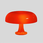 Lampe Années 60 Orange Champignon Chevet Vintage Artemide Nessino LED pour Table