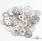 STEAMPUNK RETRO GEARS COGS CHARMS PENDANTS 30g RANDOM MIX SILVER SHAPE C188