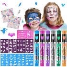 AOMIG Kit Tattoo Temporanei per Bambini 6 Pezzi Tatuaggi Penne Bambini Gl