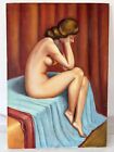 quadro dipinto olio su tela nudo di donna  35x50