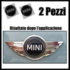 STEMMA PER MINI COOPER ADESIVO LOGO FREGIO COFANO ANTERIORE POSTERIORE 2 PEZZI