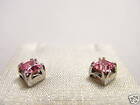 Orecchini argento 8 Cubic Zirconia rosa princess