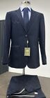 ABITO UOMO SARTORIALE MADE IN ITALY LANA T BLU 46 48 50 52 54 56 58 60 CERIMONIA