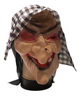 HALLOWEEN NATALE MASCHERA IN LATTICE STREGA BEFANA WITCH LATEX MASK HT581