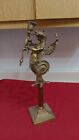 Antique Brass Mermaid Angel Melusine Candelabra Candleholder Statue