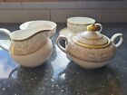 VINTAGE ROYAL DOULTON NAPLES CUP SAUCER MILK JUG & TWO SUGAR BOWLS - LIDDED