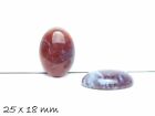 1 Stk. Edelstein Cabochon, Indischer Achat, 25 x 18 mm