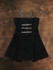 NEW Criminal Damage Dress Womens Black Vintage Grunge Emo Goth Strap Medium