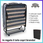 BRANDA PIEGHEVOLE CON MATERASSO ORTOPEDICO LETTO SINGOLO BRANDINA MOBILE 80X190