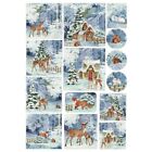 Carta di riso decoupage Winter Forest