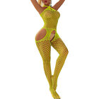 Women s Sexy Sheer Fishnet Bodysuit Stockings Mesh Hollow Out Babydoll Nightwear