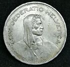 5 FRANCHI 1933 B SVIZZERA CONFOEDERATIO HELVETICA ARGENTO SPL