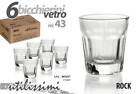 SET 6 BICCHIERI BICCHIERINO FESTE PARTY CHUPITO LIQUORE COGNAC RUM 43 ML 5*5.5cm