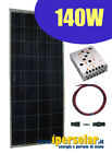 Kit fotovoltaico 140W  pannello solare x camper baita