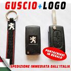 GUSCIO 3Tasti+Lama Piatta e Vano batteria Peugeot 207,307,308 407 +portachiave