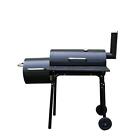 Smoker Barbecue Outdoor Charcoal Portable Grill Camping BBQ Wheels Side Table