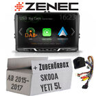 Skoda Yeti 5L | Zenec Z-E2055 | 2-DIN Autoradio mit Bluetooth | DAB+ USB LENKRAD