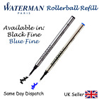 GENUINE WATERMAN ROLLERBALL REFILL - FINE -  BLACK & BLUE