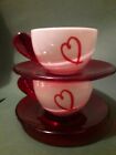 Guzzini Heart Cappuccino Cups And Saucers