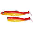 Soft Minnow Combo Black - 8,5Cm 12Gr Arancio Shad Pesca Spinning Spigola TPS