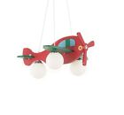 IDEAL LUX AVION-2 SP3, sospensione camera bimbi lampadario moderno legno rosso